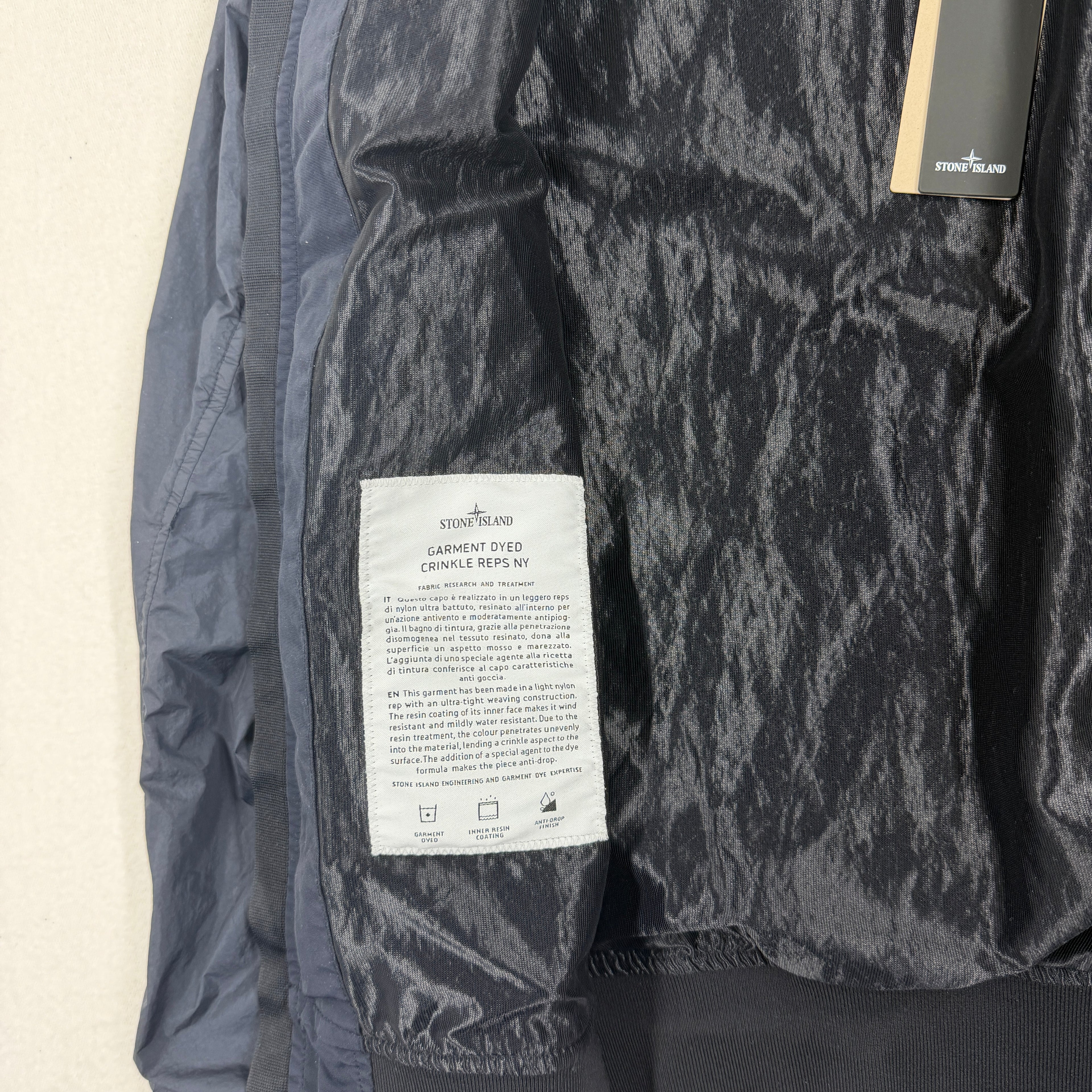 Stone Island Garment Dyed Crinkle Reps NY Jacket - Large