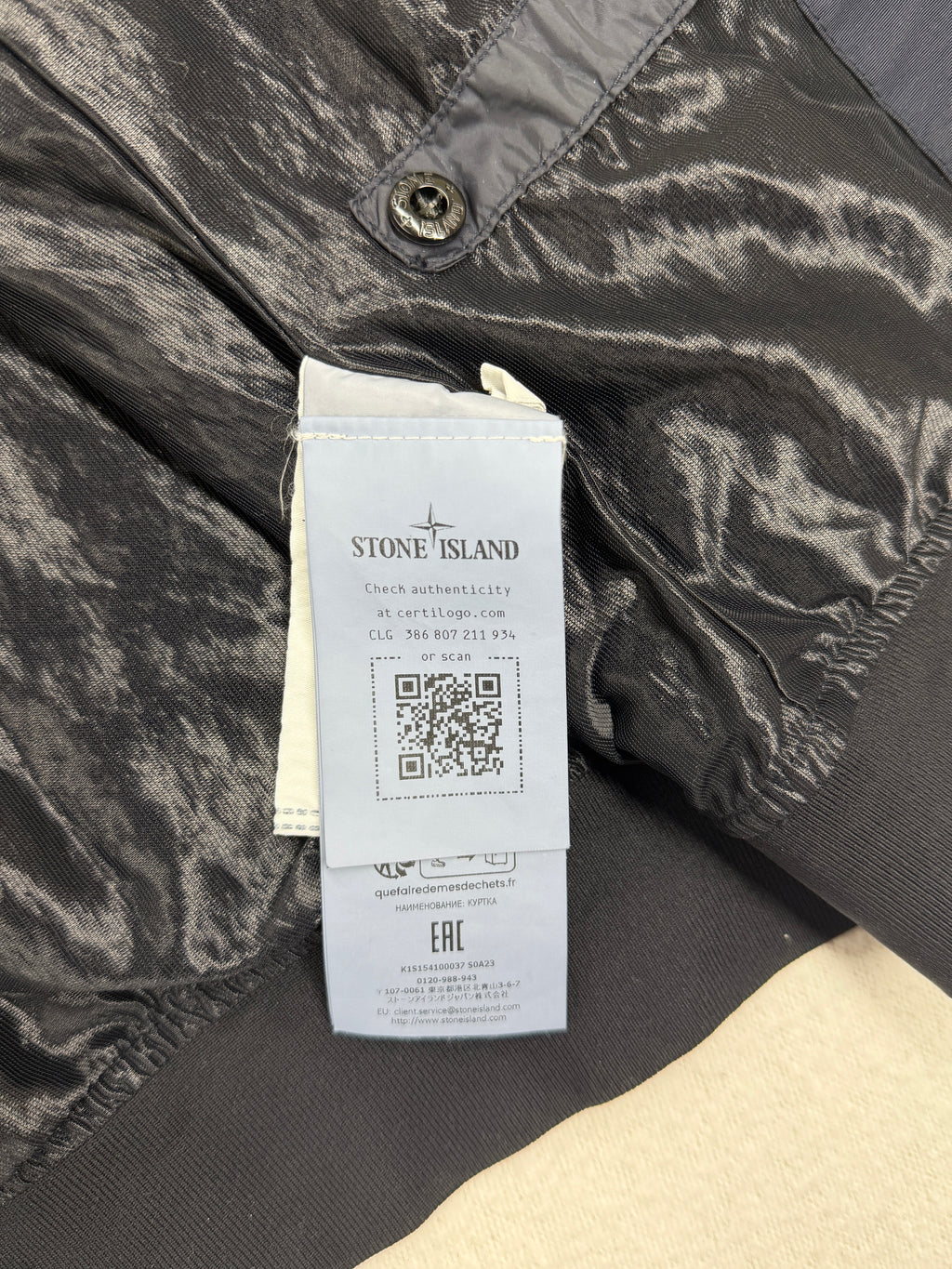 Stone Island Garment Dyed Crinkle Reps NY Jacket - Large