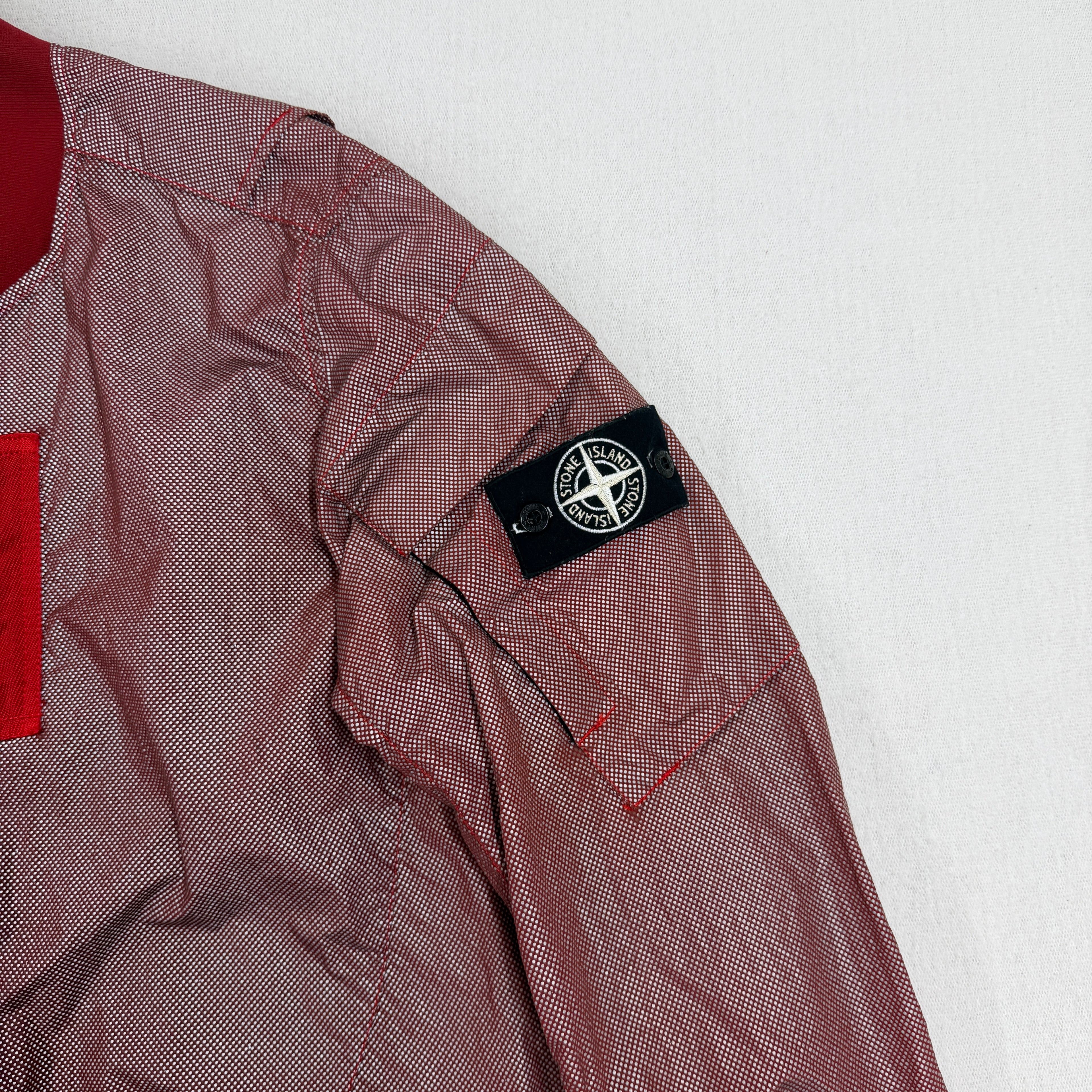Stone Island Garment Dyed Pixel Reflective Bomber Jacket - Large