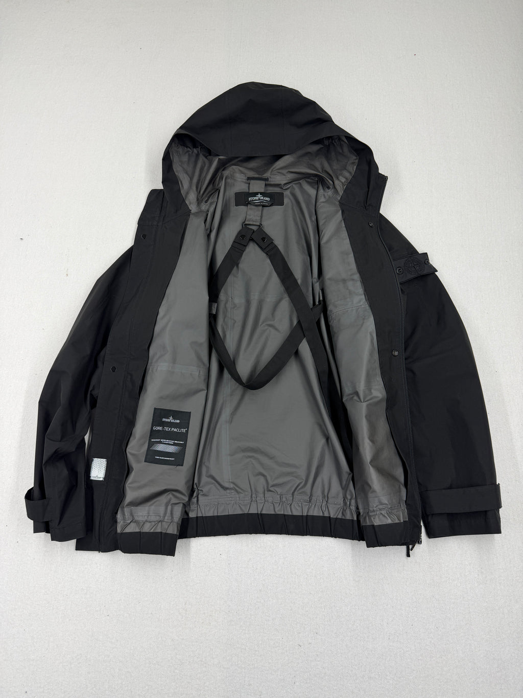Stone Island Shadow Black Project GORE-TEX Paclite Shell Jacket - Large