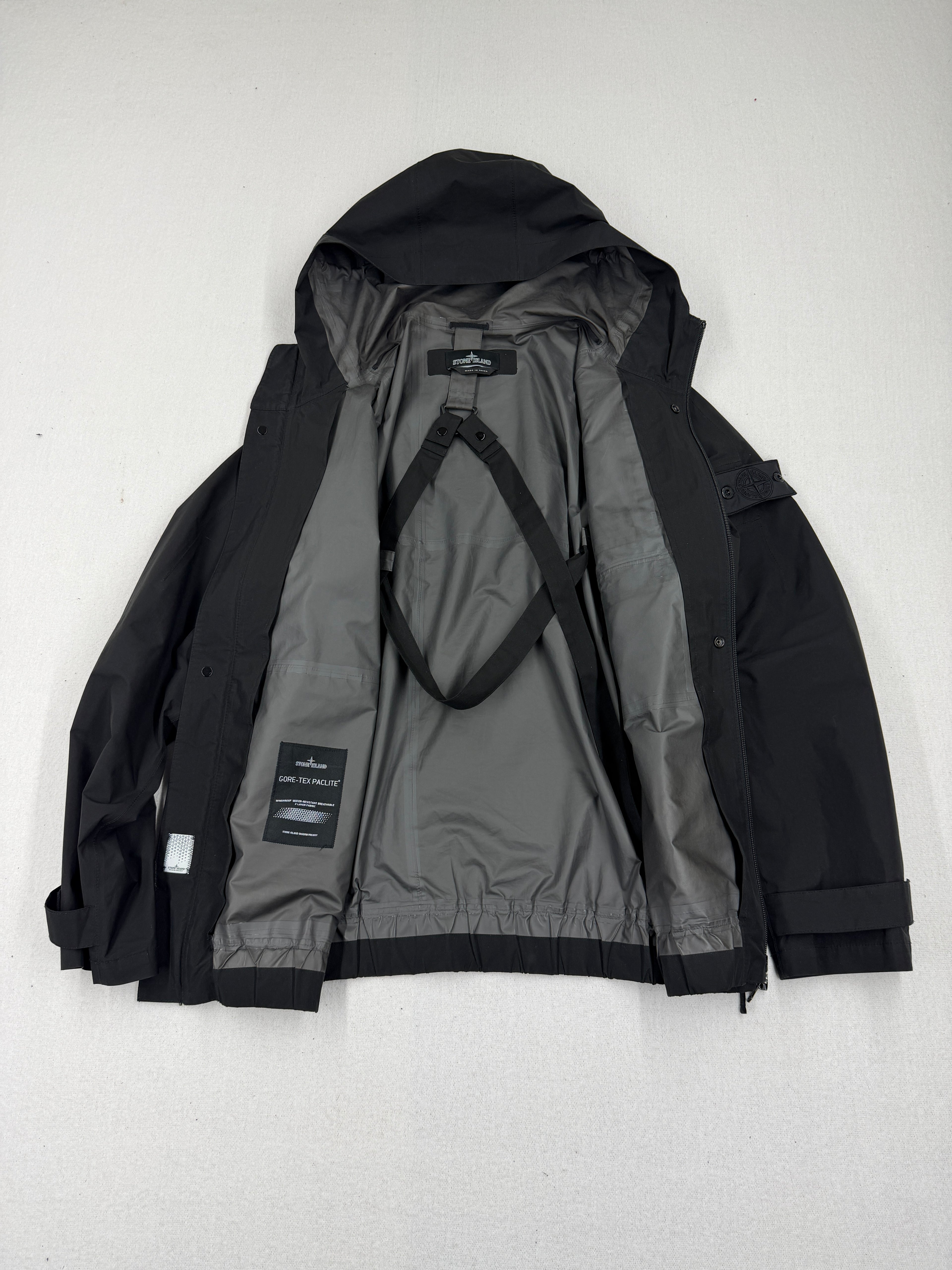 Stone Island Shadow Black Project GORE-TEX Paclite Shell Jacket - Large