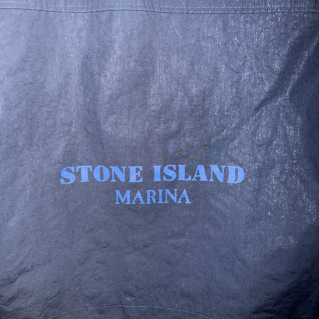 Stone Island Marina  Navy Aluminum Tela Jacket - Small