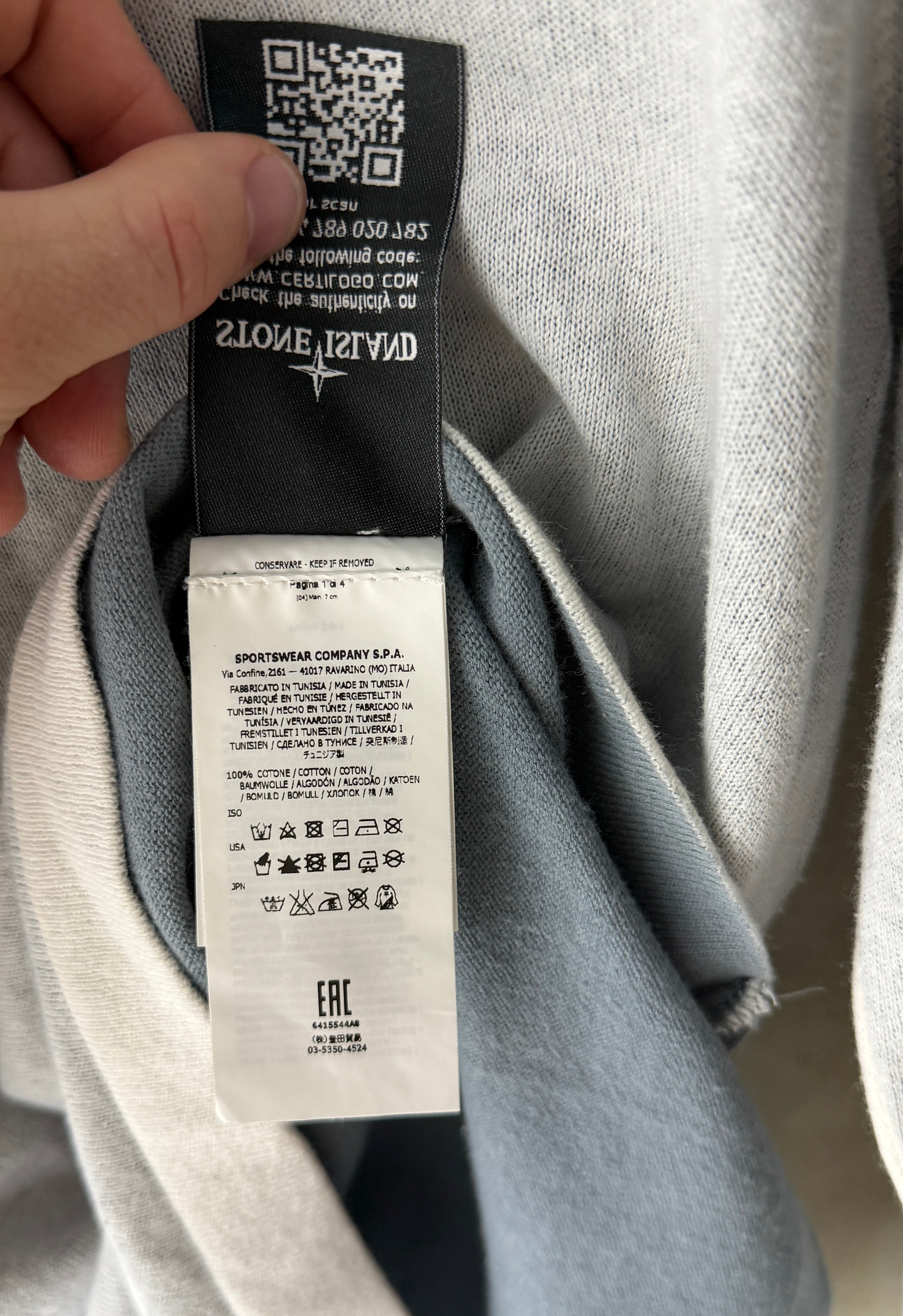 Stone Island Hand Sprayed Reverse Colour Crewneck - Medium
