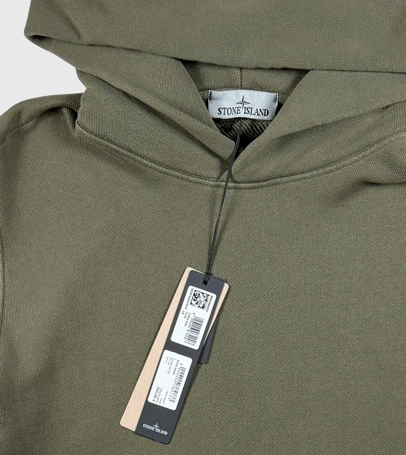 Stone Island Diagonal Fleece Old Effect Hoodie - Large
