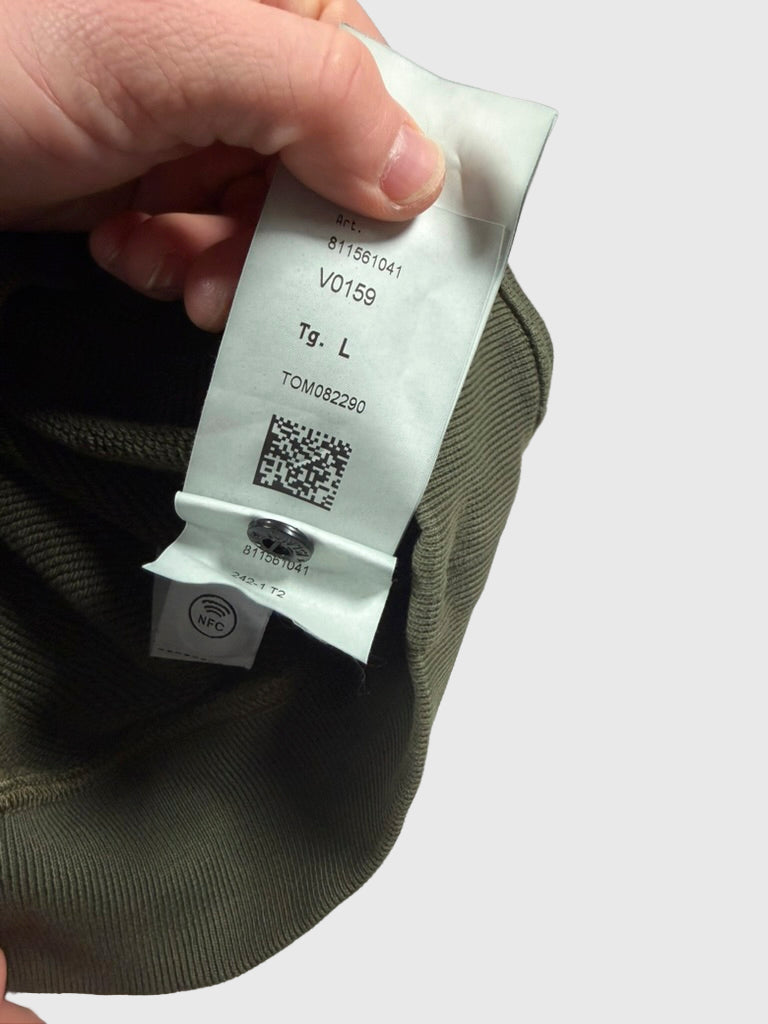 Stone Island Diagonal Fleece Old Effect Hoodie - Large