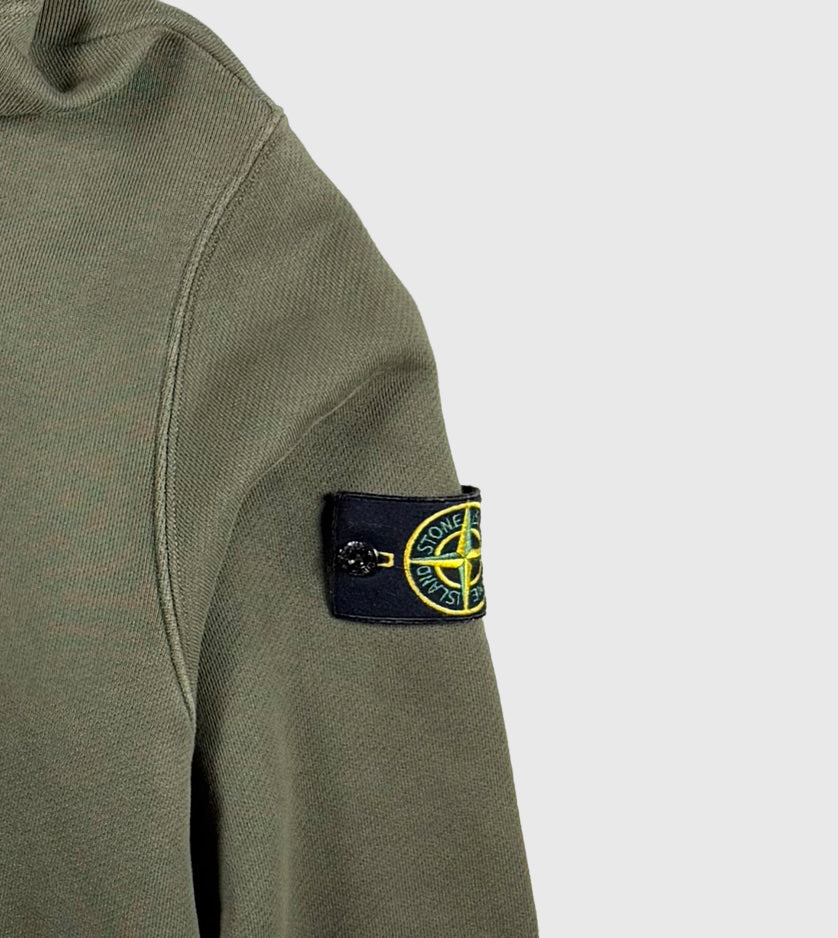 Stone Island Diagonal Fleece Old Effect Hoodie - Large