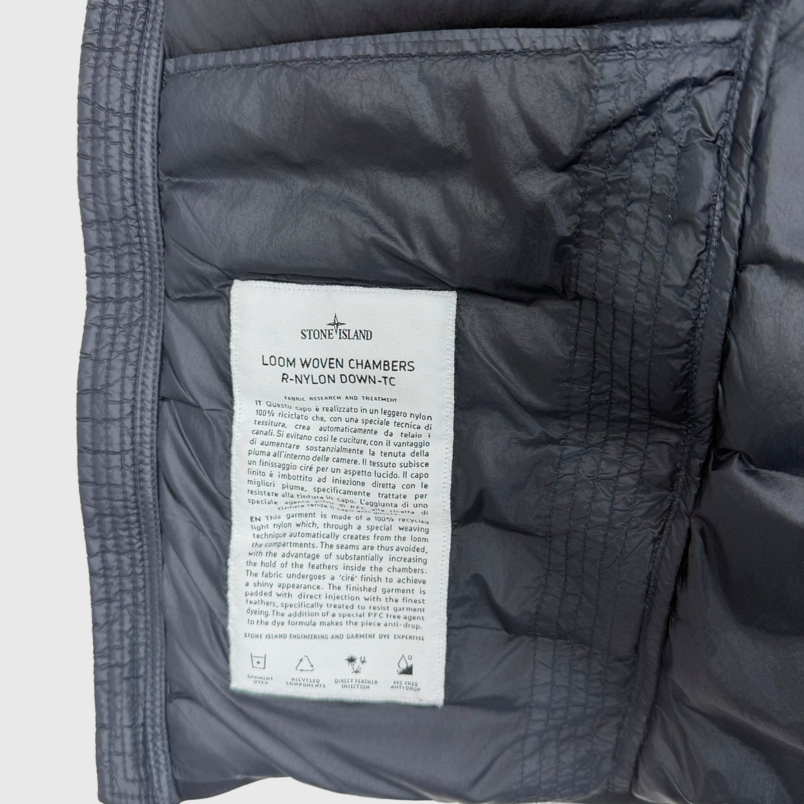 Stone Island Loom Woven Chambers R-Nylon Down-TC Vest - Small