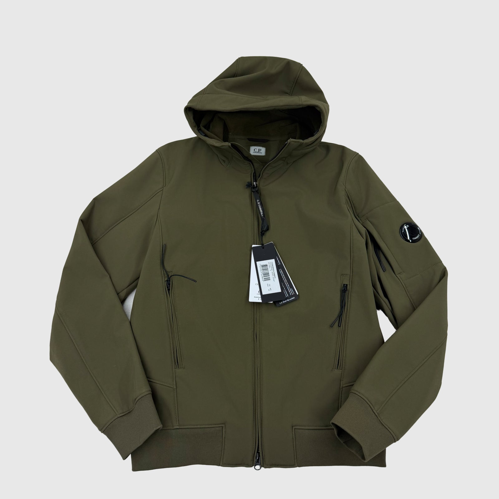 C.P. Company Shell-R Hooded Short Jacket Ivy Green Size S (46) - back view