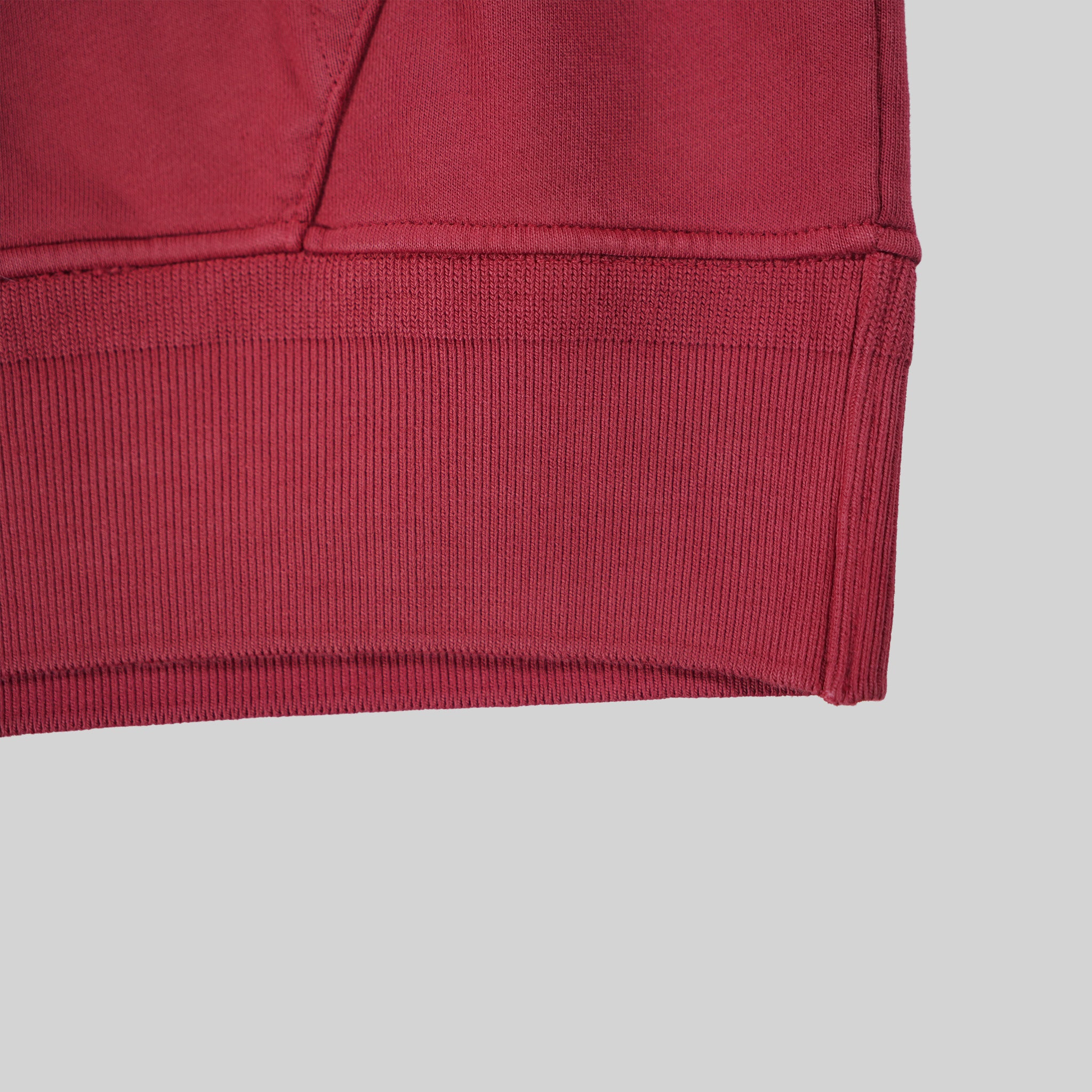 C.P. Company Burgundy Fleece Hooded Lens Sweatshirt