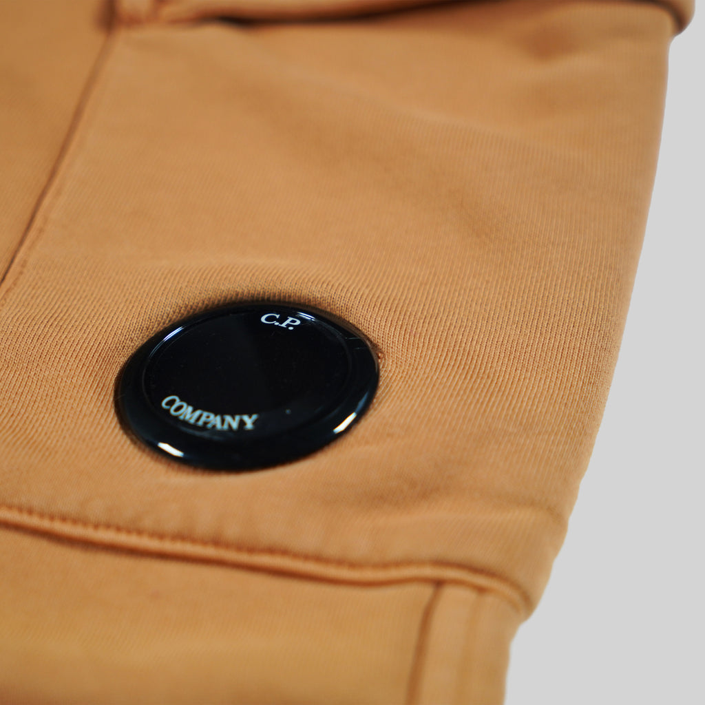 C.P. Company Orange Diagonal Fleece Jogger With Lens