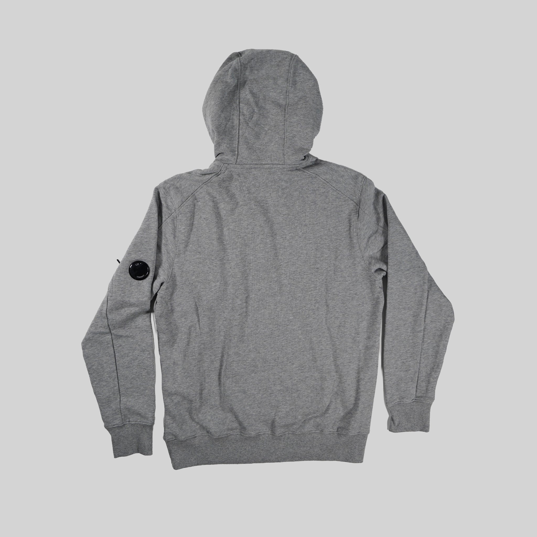 C.P. Company Grey Fleece Hooded Lens Sweatshirt