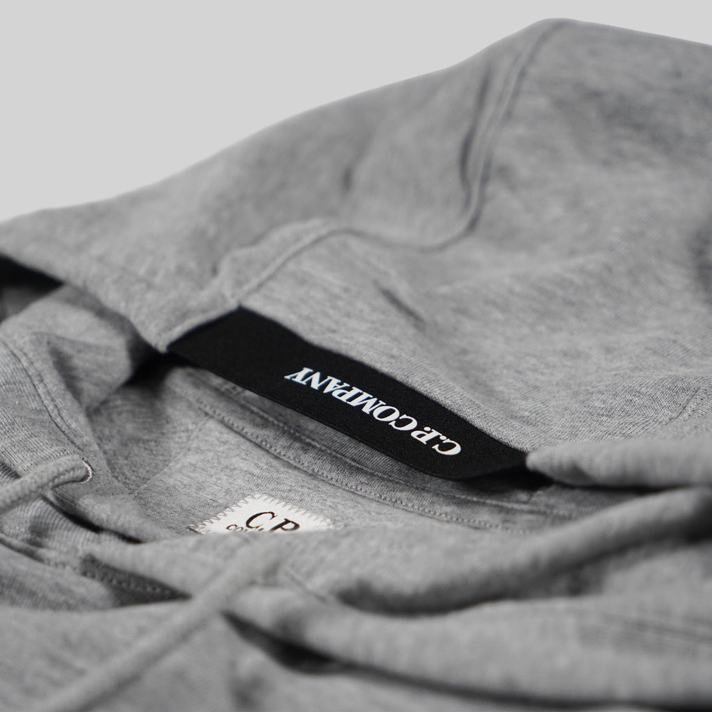 C.P. Company Grey Fleece Hooded Lens Sweatshirt