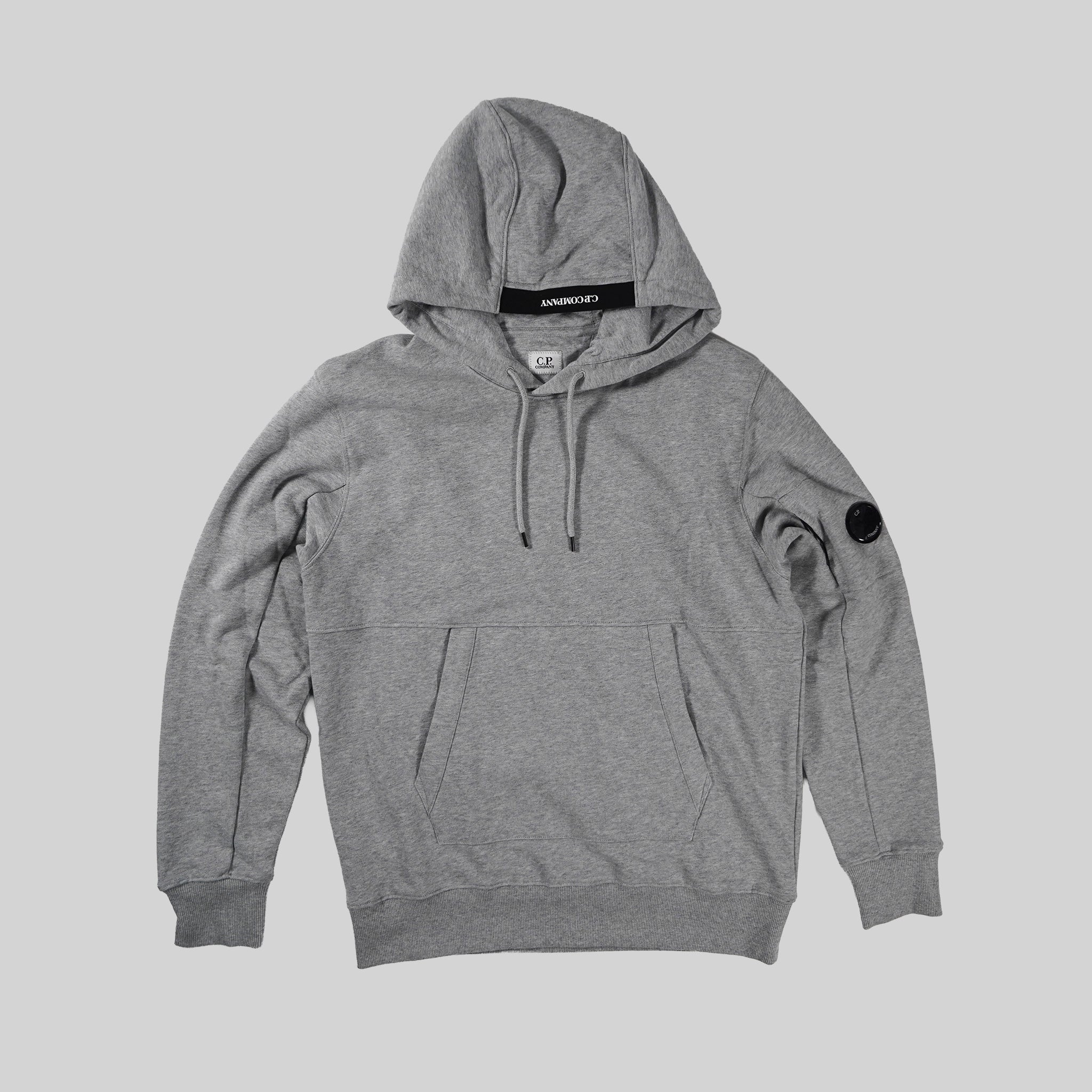 C.P. Company Grey Fleece Hooded Lens Sweatshirt
