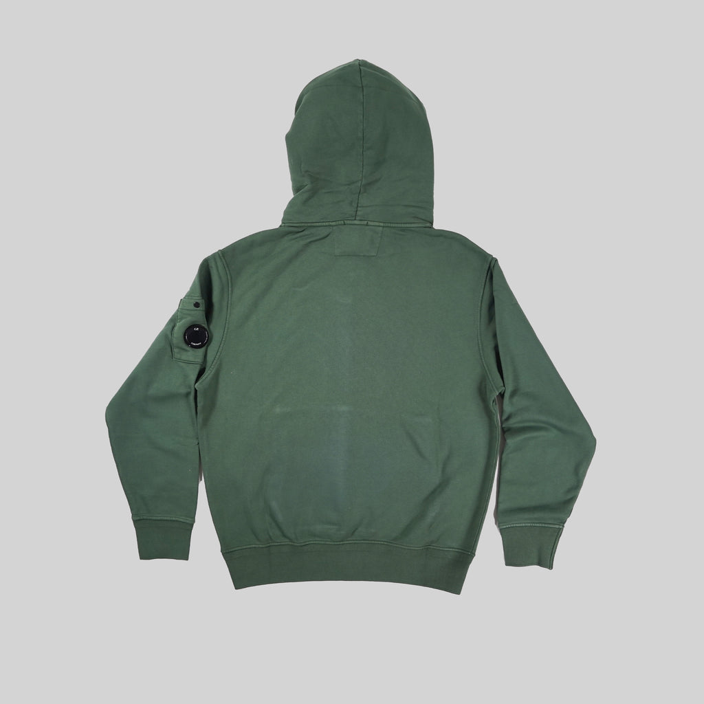 C.P. Company Green Fleece Hooded Lens Sweatshirt