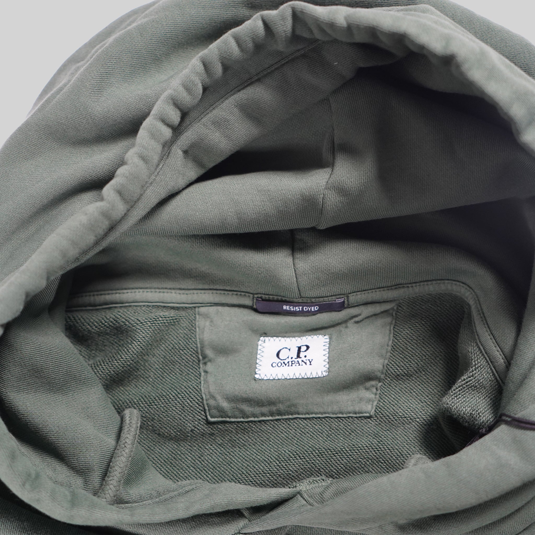 C.P. Company Green Fleece Hooded Lens Sweatshirt