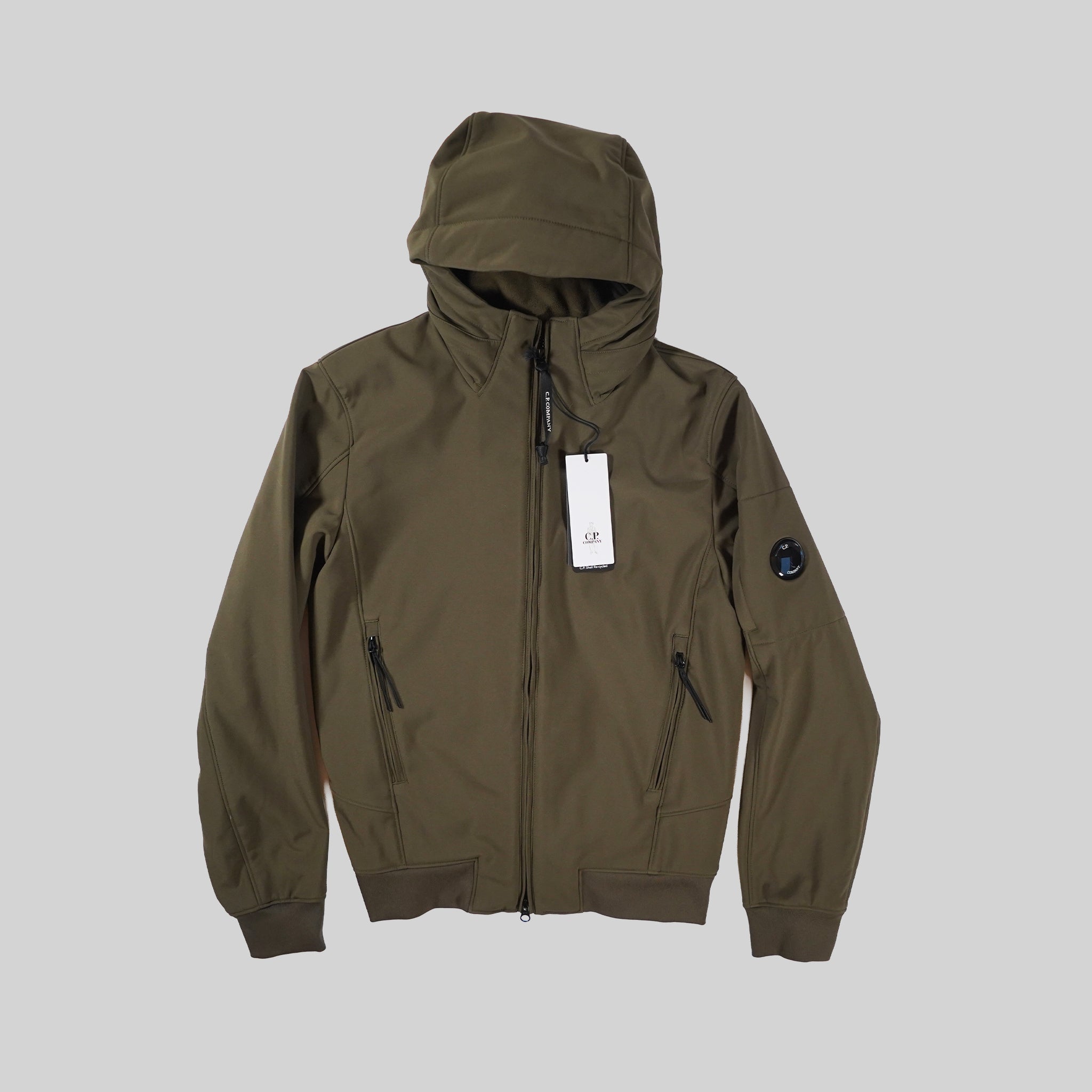 C.P. Company Military Green Soft Shell-R Goggle Jacket