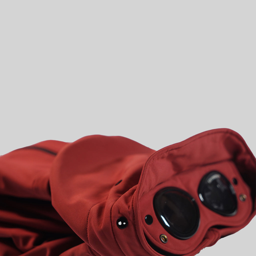 C.P. Company Burgundy Soft Shell-R Goggle Jacket