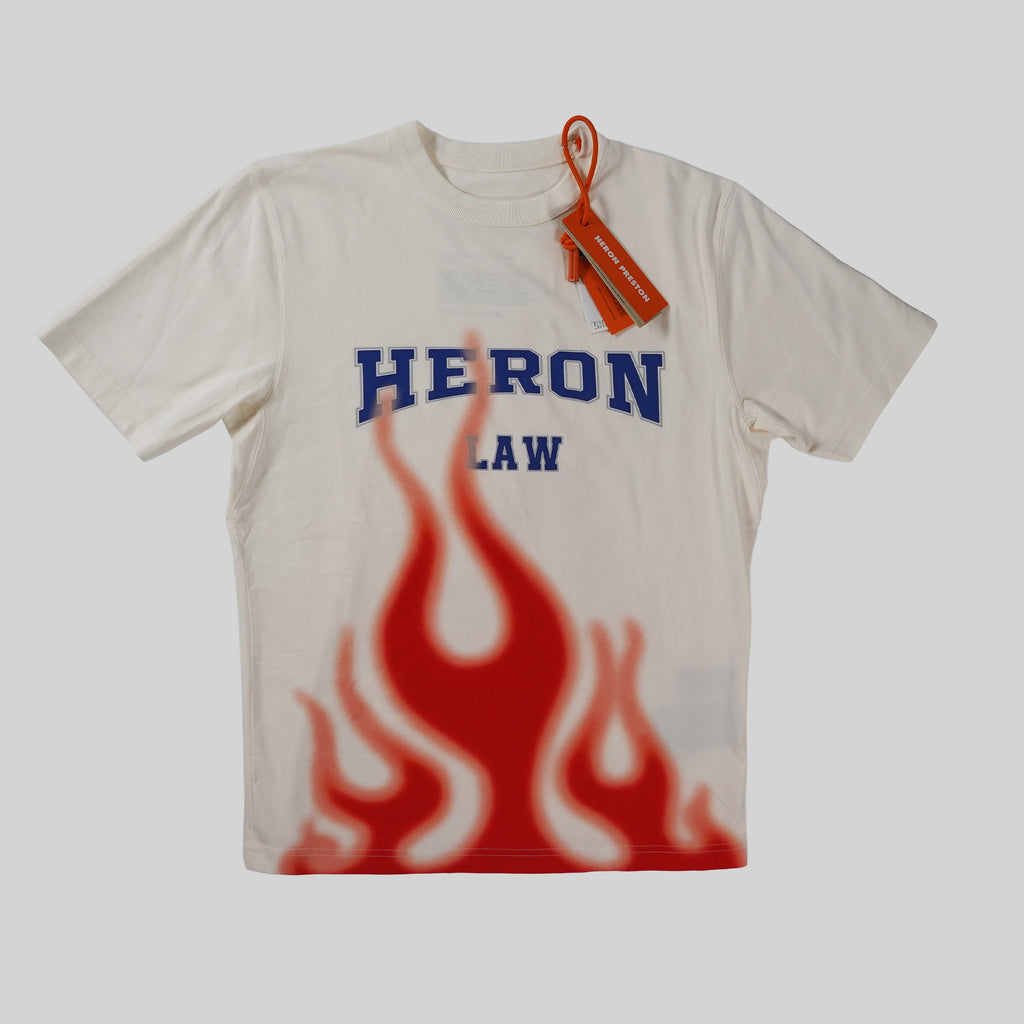 Heron Preston T-Shirt Leron White Red Flames