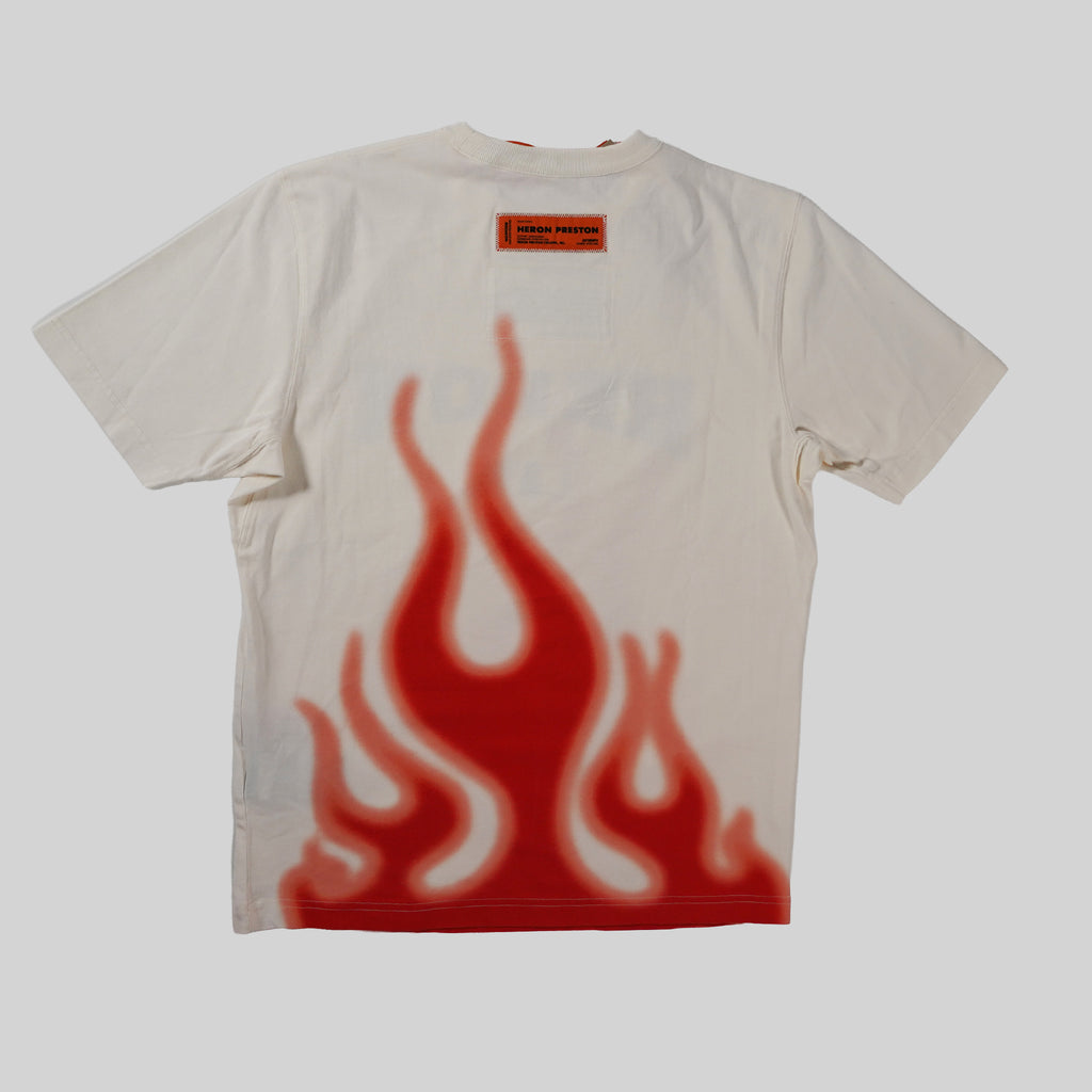 Heron Preston T-Shirt Leron White Red Flames