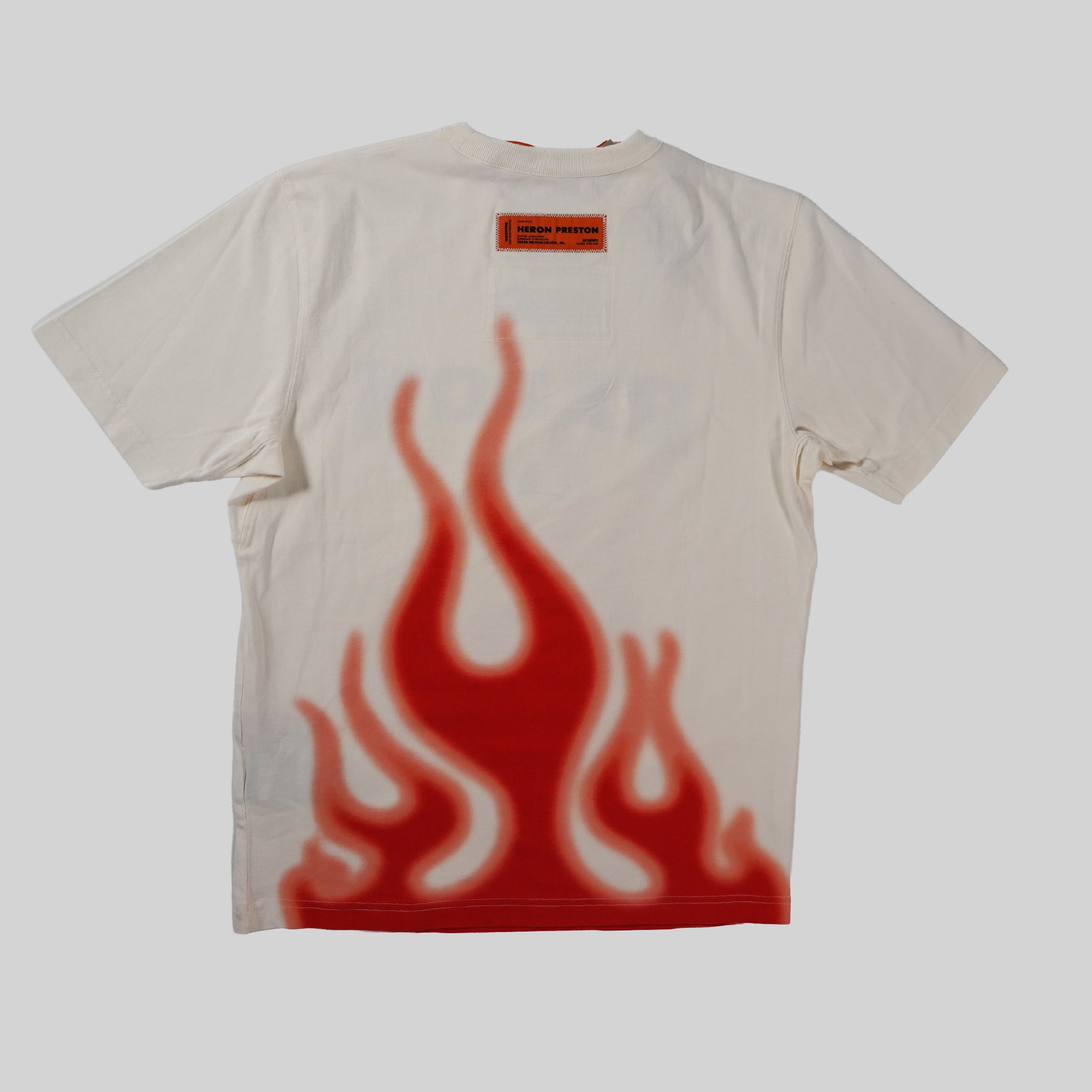 Heron Preston T-Shirt Leron White Red Flames