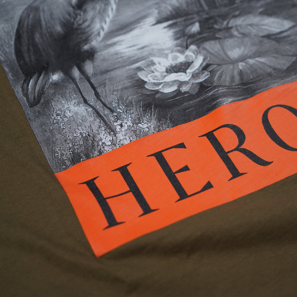 Heron Preston Green T-shirt With Stork Print