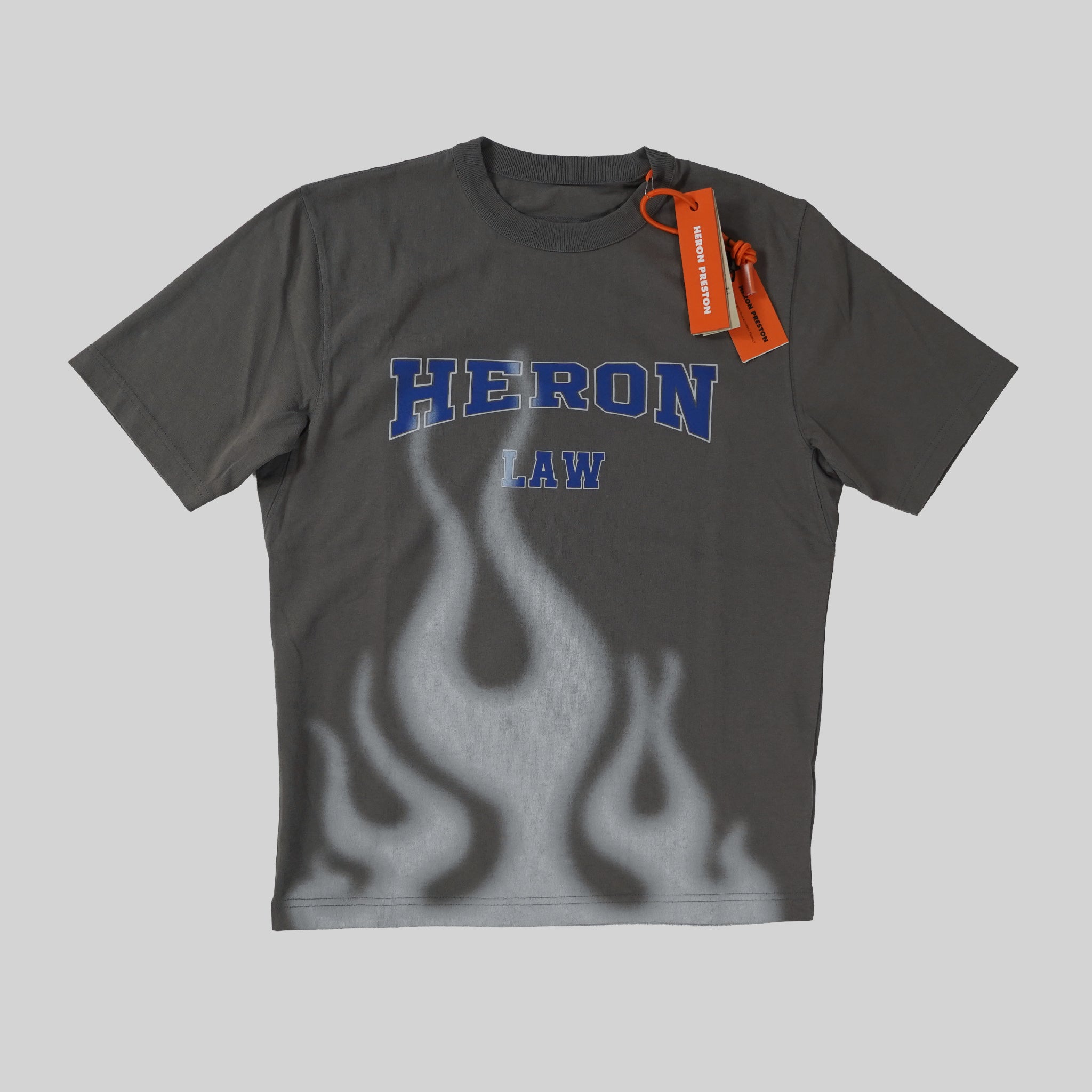 Heron Preston Leron Grey White Law Flames