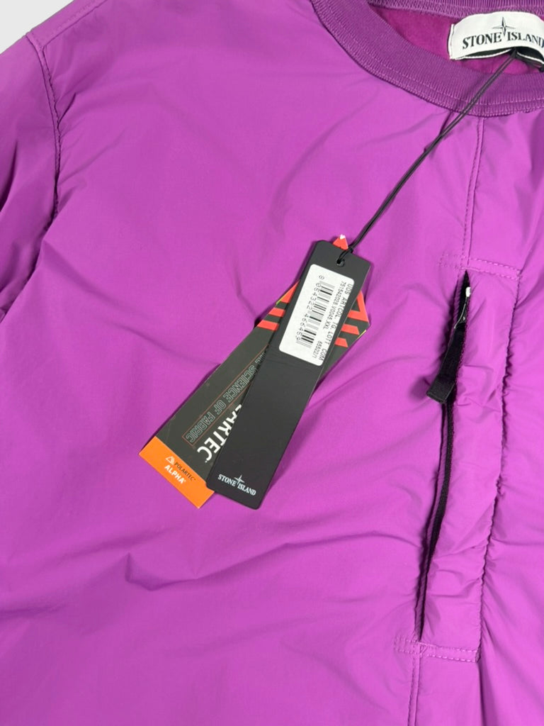 Stone Island Comfort Tech Polartec Alpha Jacket Purple Size XXL - back view