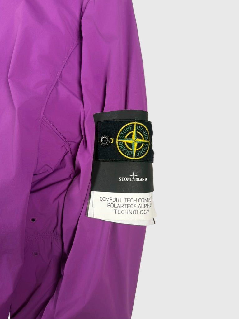 Stone Island Comfort Tech Polartec Alpha Jacket Purple Size XXL - badge view