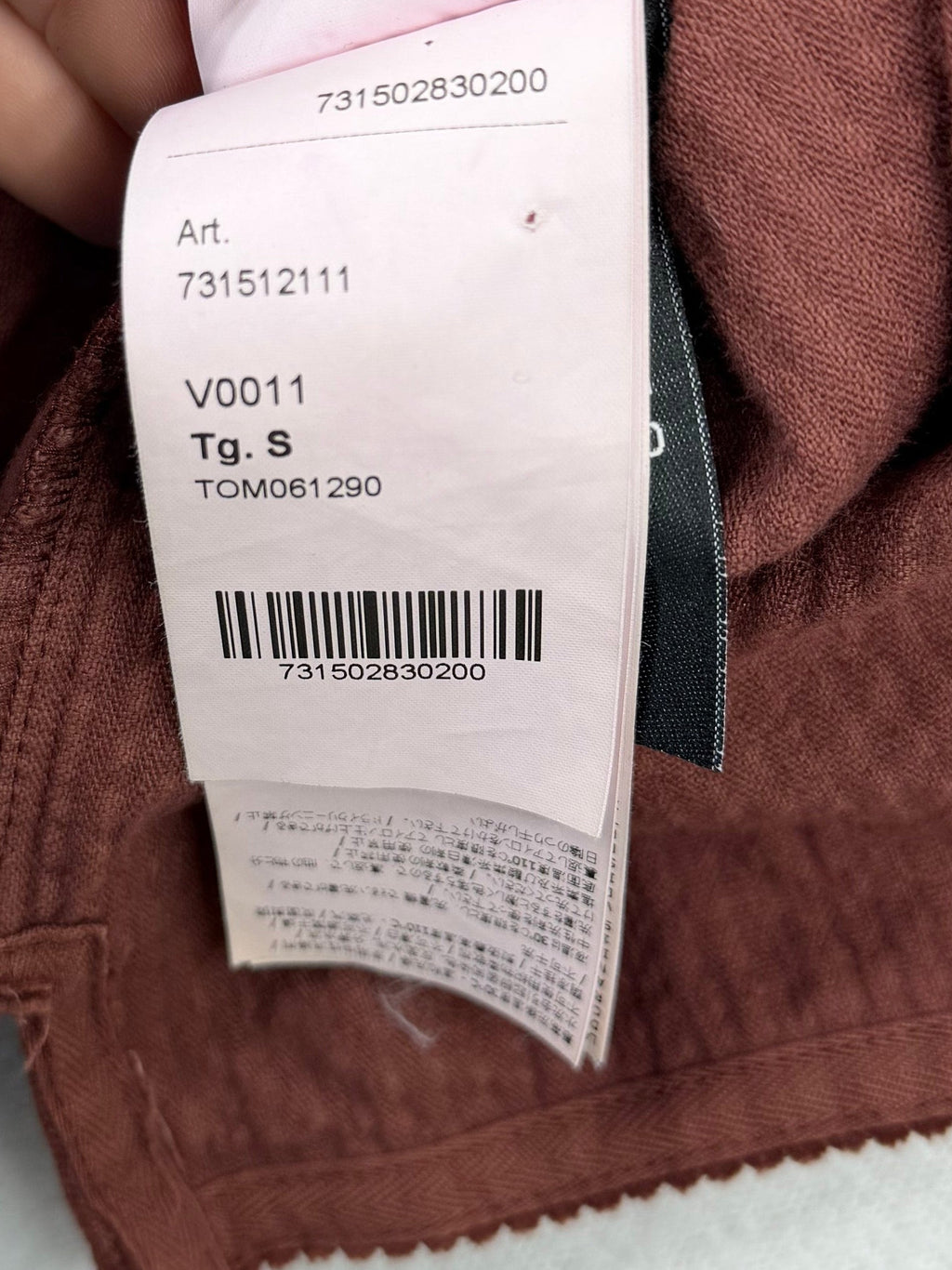 Stone Island Corduroy Overshirt Burgundy Size Small - photo 10 view