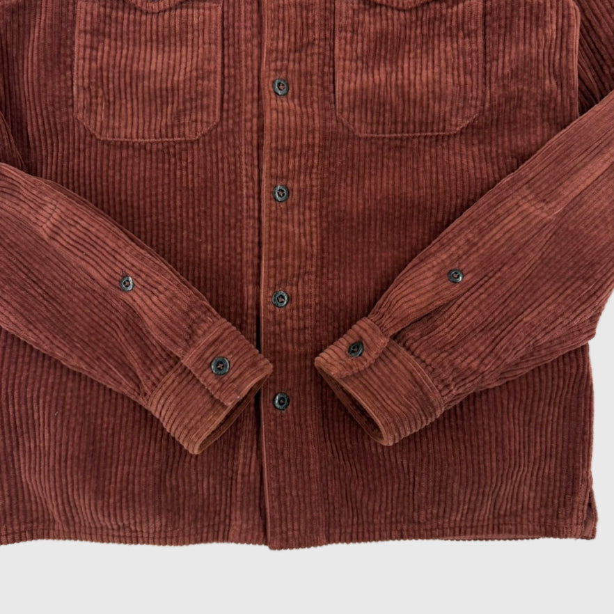 Stone Island Corduroy Overshirt Burgundy Size Small - photo 9 view