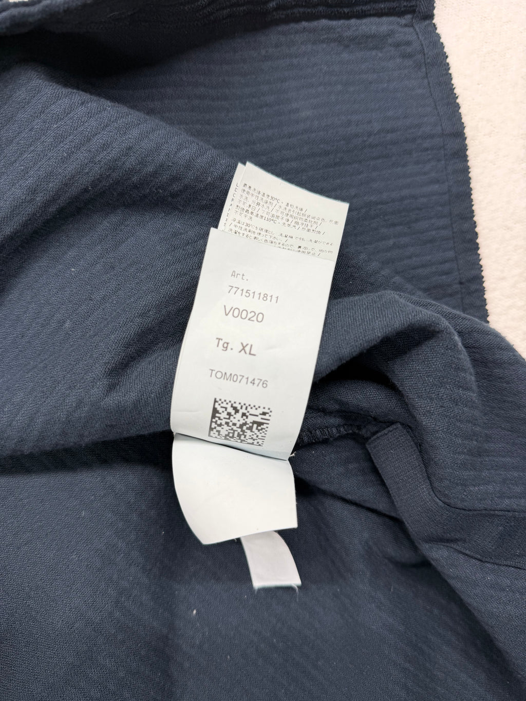 Stone Island Corduroy Overshirt Navy Size XL - badge view