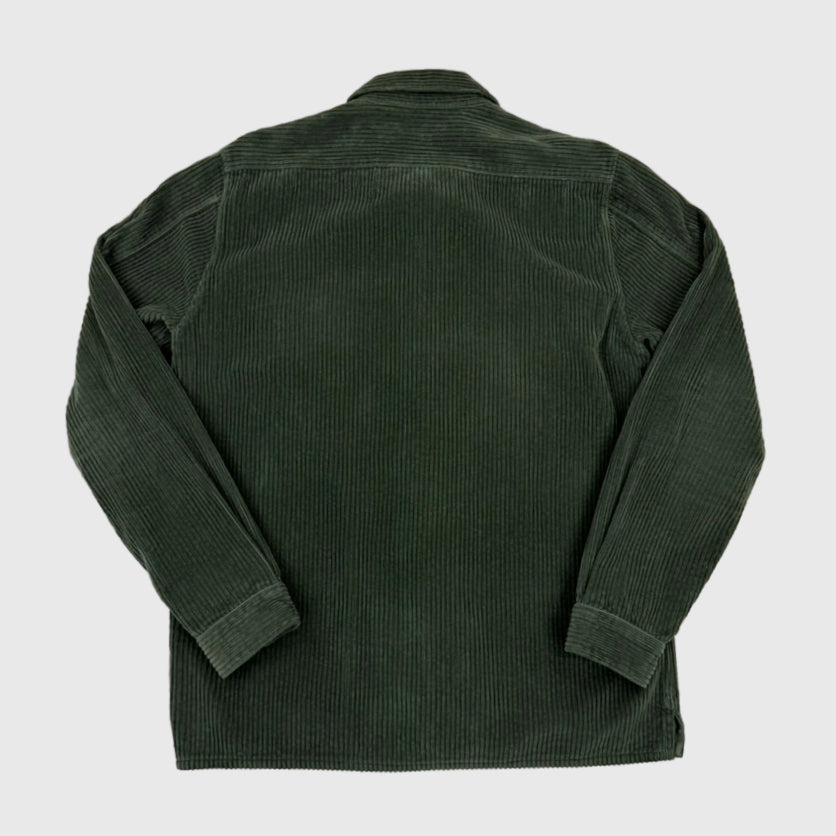 Stone Island Corduroy Overshirt Olive Green Size Medium - badge view