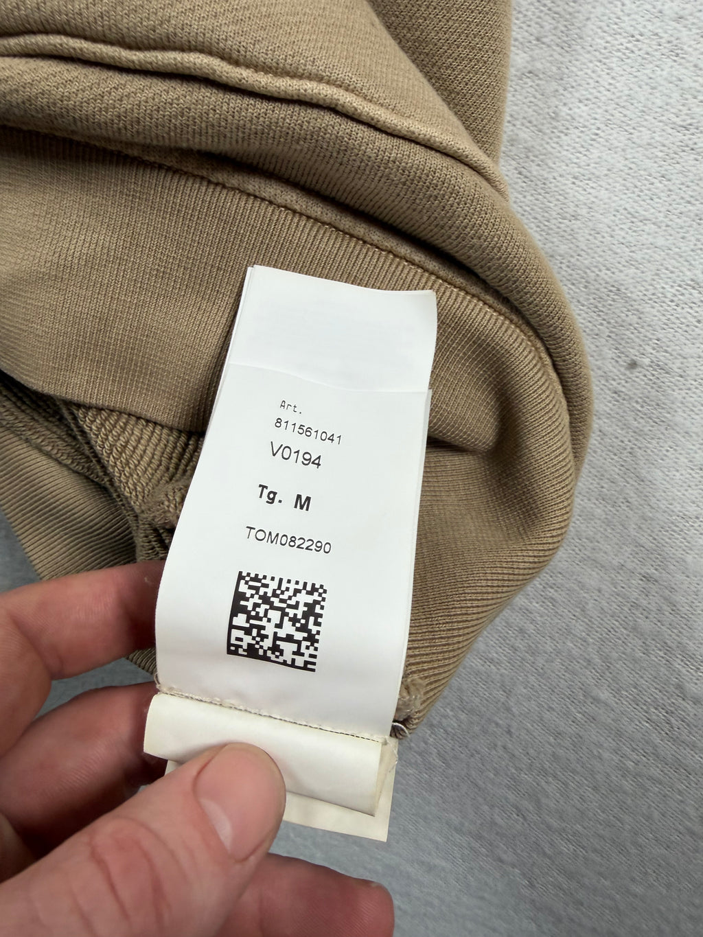 Stone Island Diagonal Fleece Old Effect Hoodie Beige Size Medium - extra-1 view