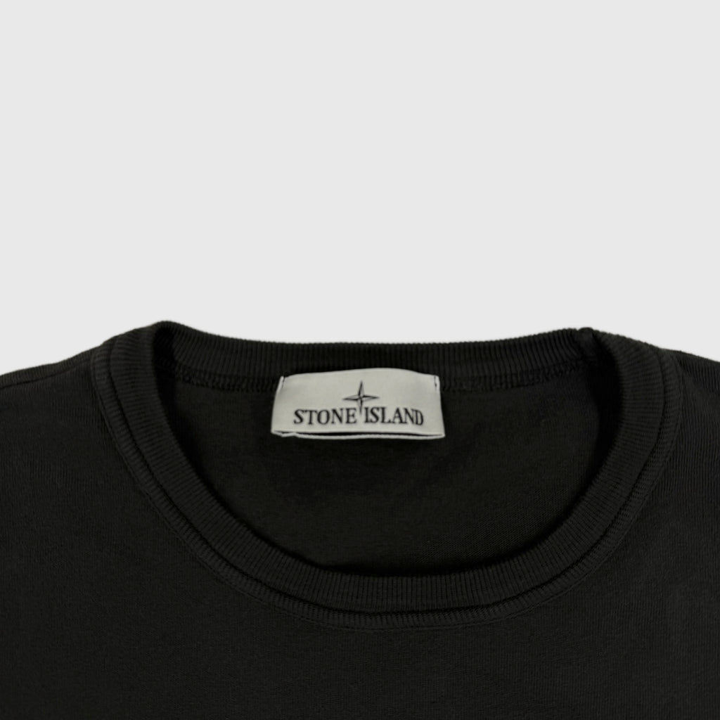 Stone Island Famiglia Logo Tee Black Size Medium - label view