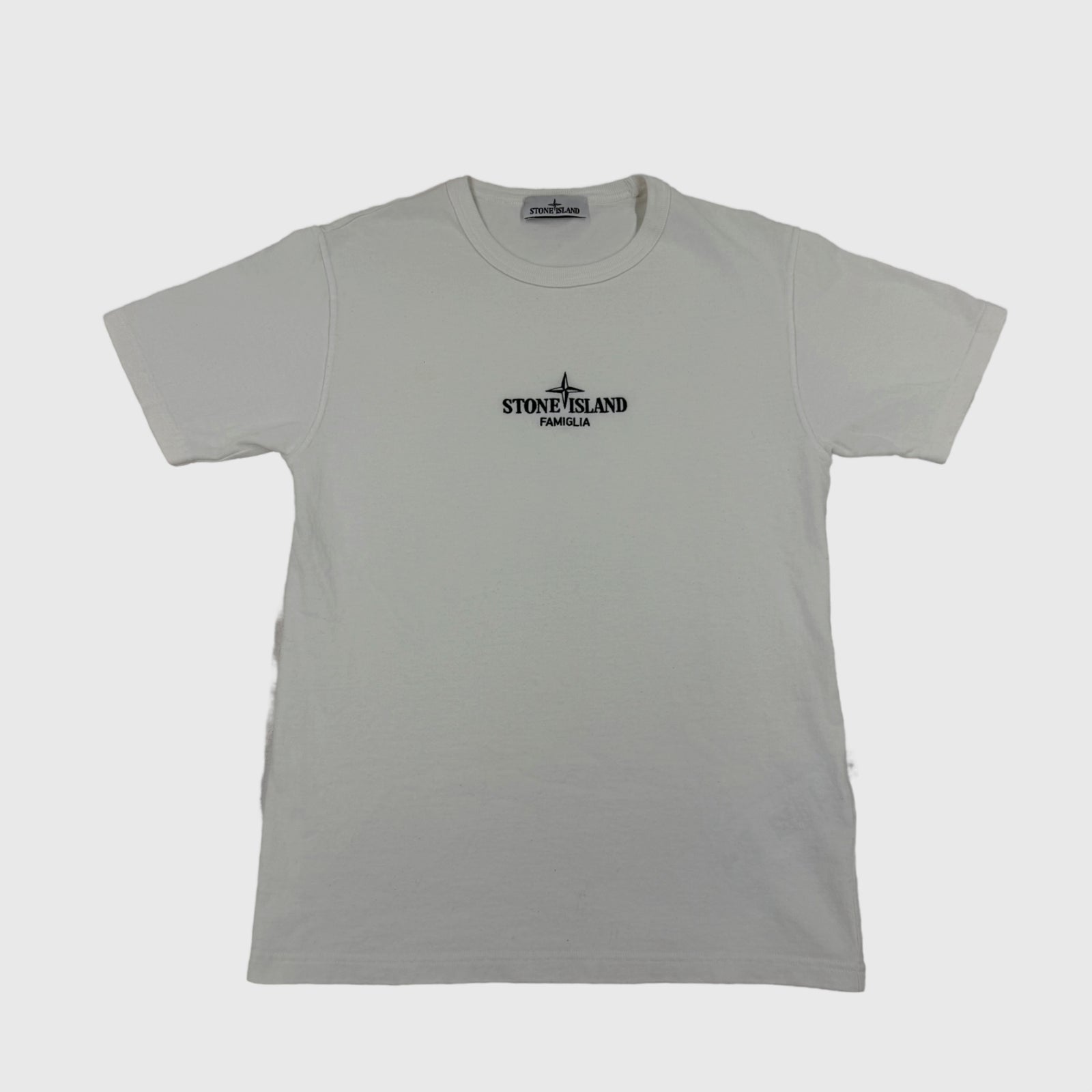 Stone Island Famiglia Logo Tee White Size Medium - extra-1 view