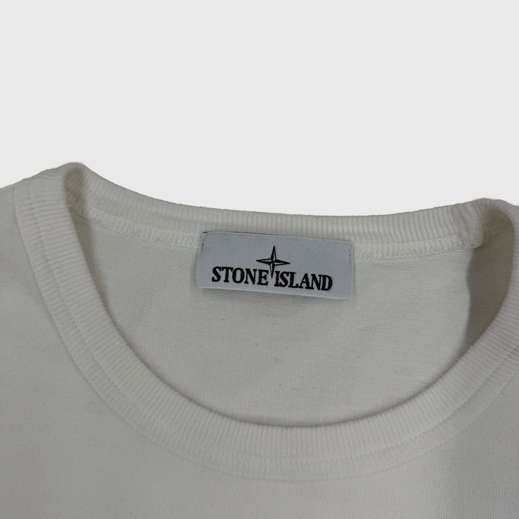 Stone Island Famiglia Logo Tee White Size Medium - extra-2 view