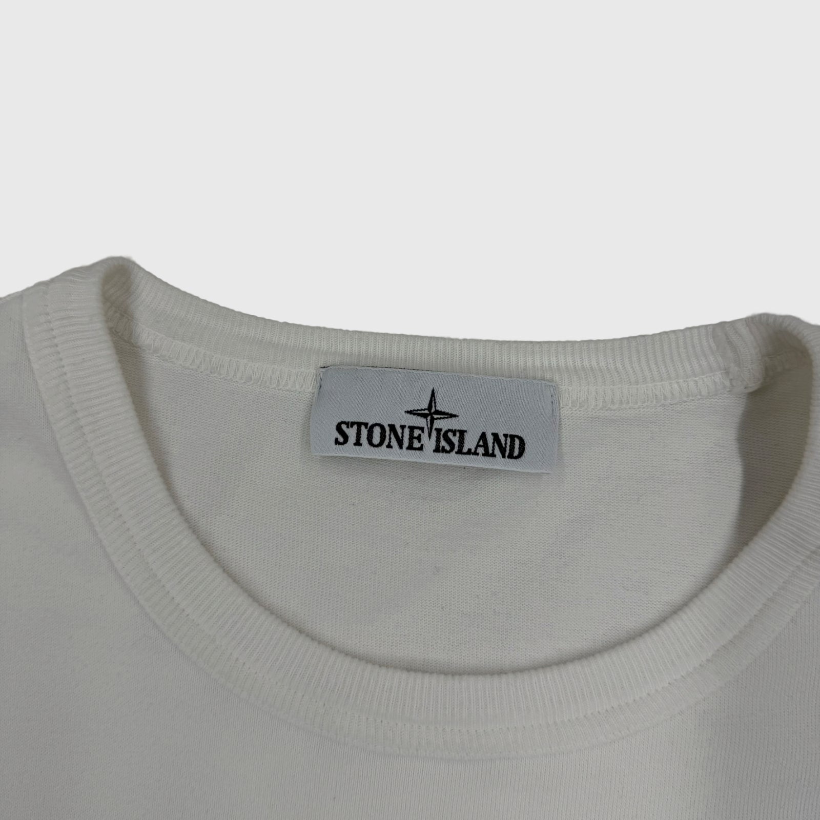 Stone Island Famiglia Logo Tee White Size Medium - extra-2 view