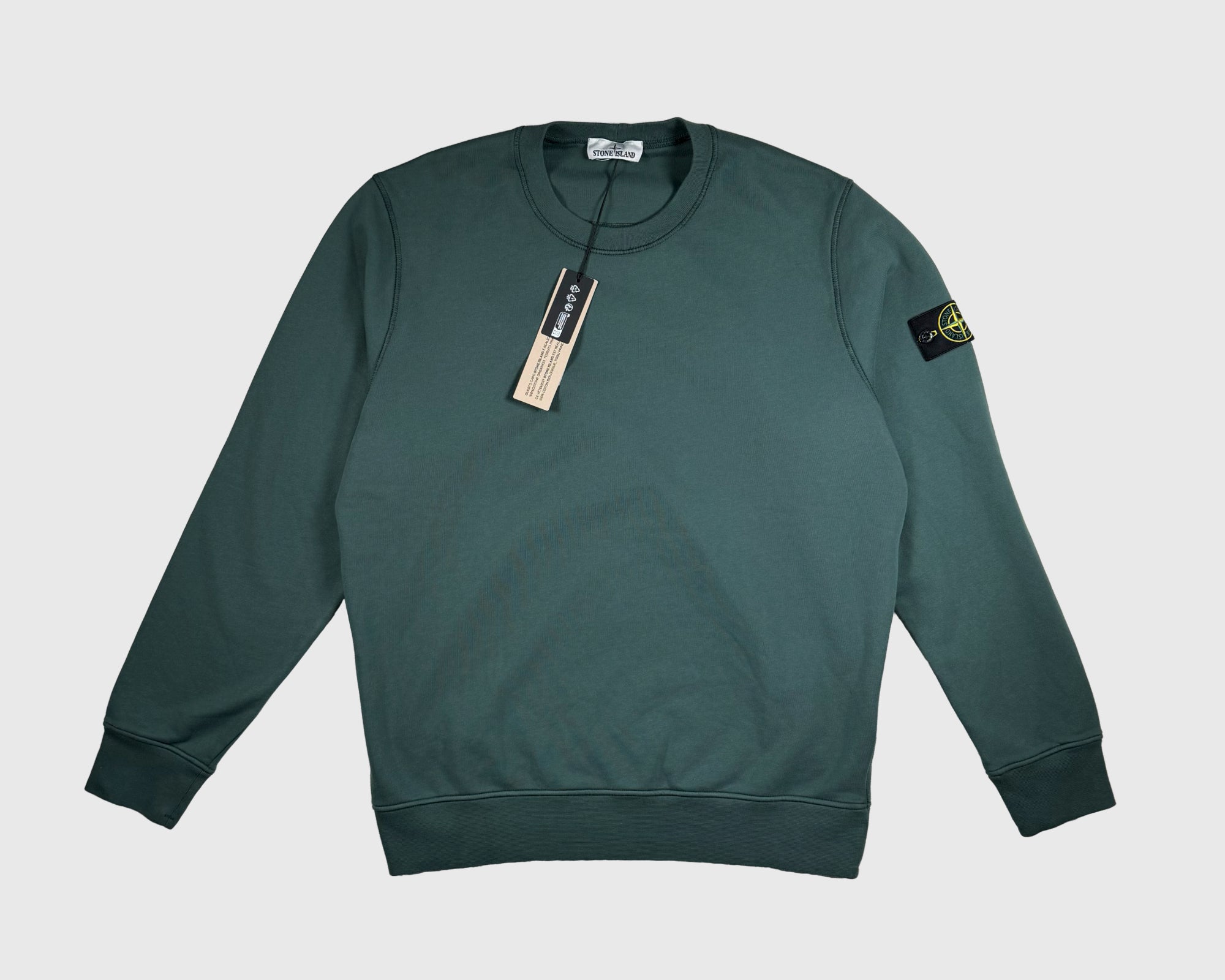 Stone Island Felpa Cotton Fleece Donkergroen Size XXL - front view