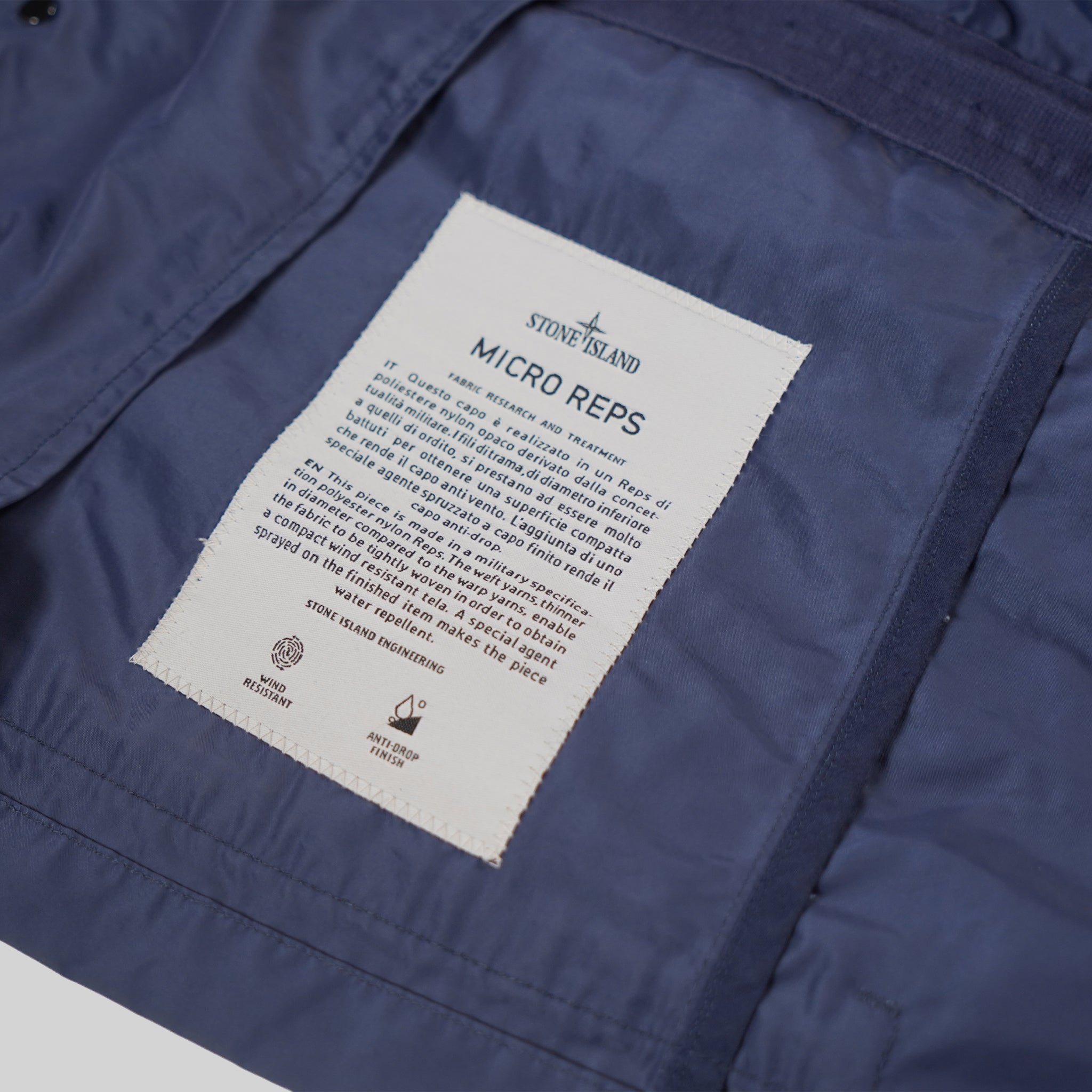 Stone Island Navy Micro Reps Field Jacket