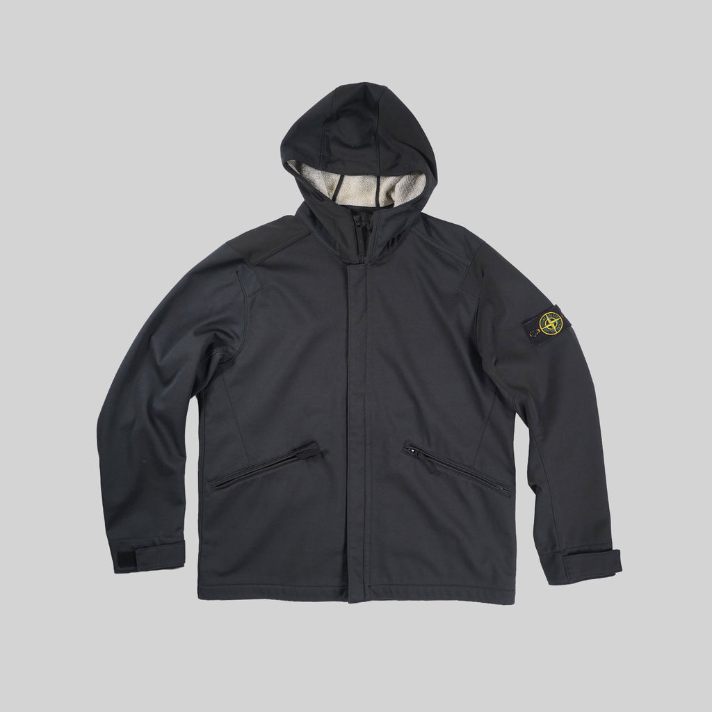 Stone Island Navy Soft Shell-R Terry Jacket