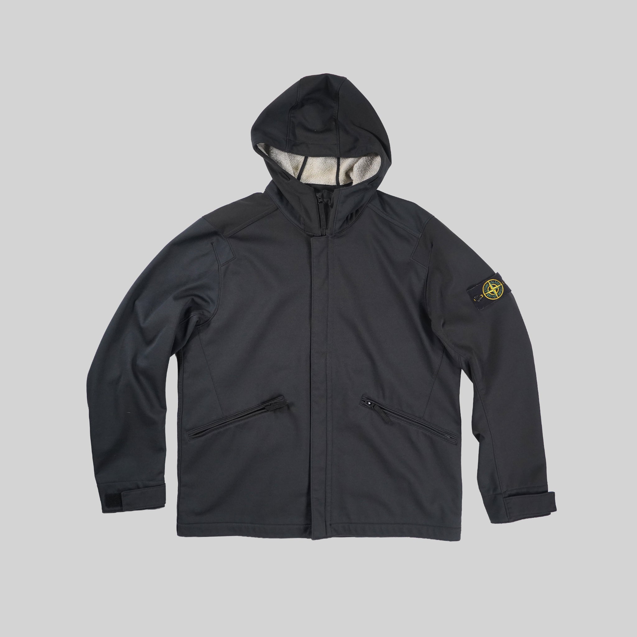 Stone Island Navy Soft Shell-R Terry Jacket