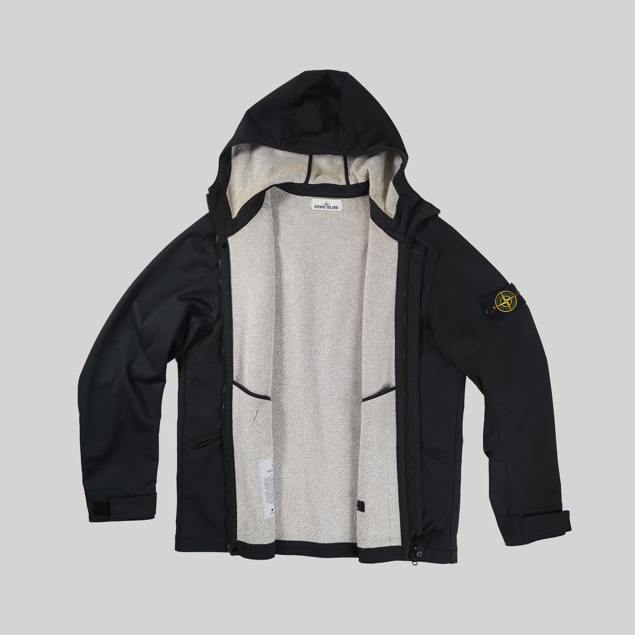 Stone Island Navy Soft Shell-R Terry Jacket
