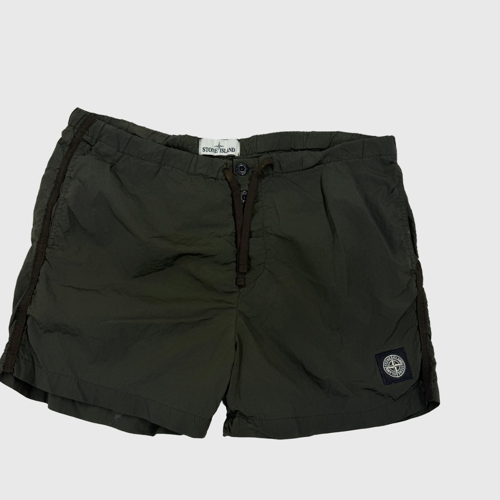 Stone Island Nylon Metal Swim Shorts Musk Size Medium - detail view