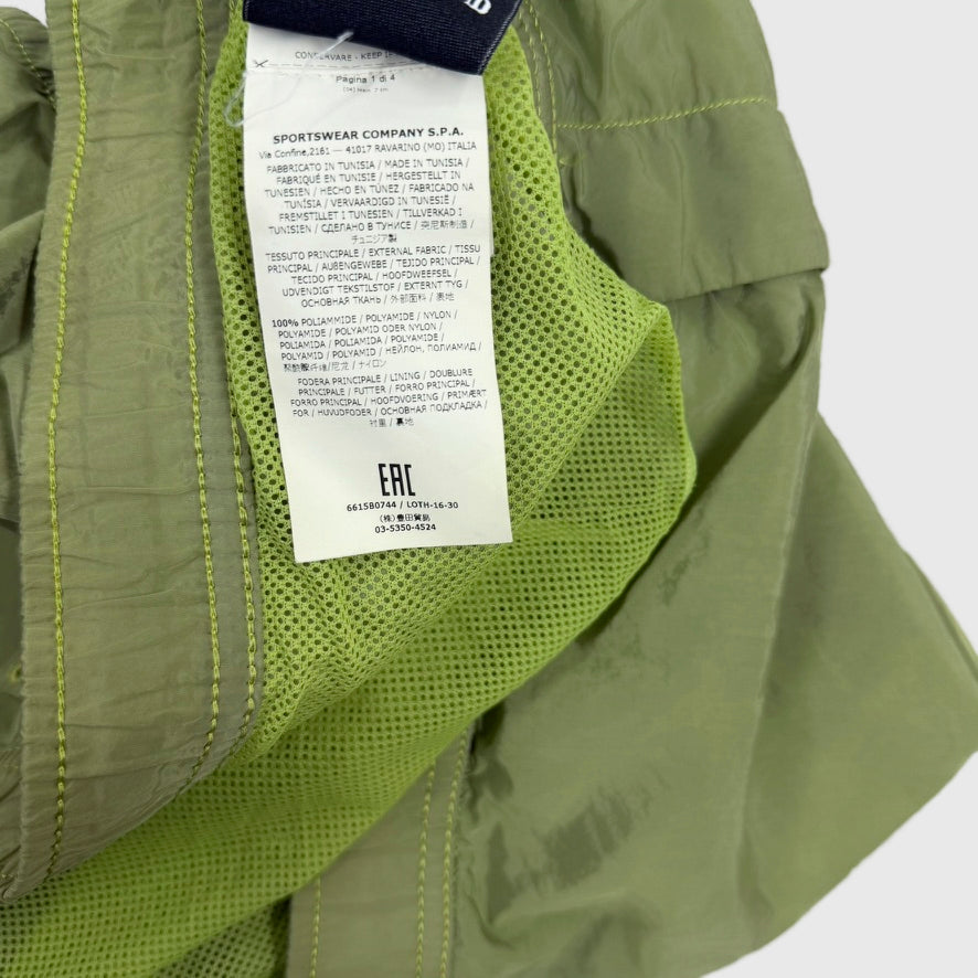 Stone Island Nylon Metal Swim Shorts Olive Green Size Medium - front view