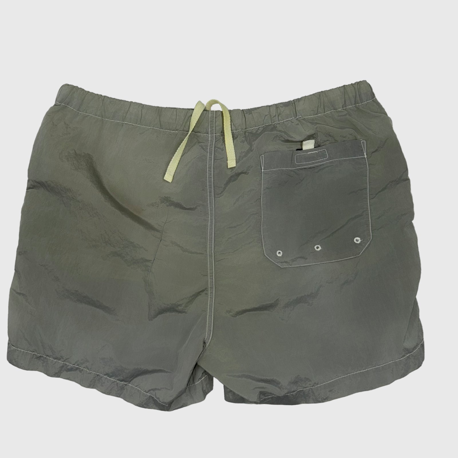 Stone Island Nylon Metal Swim Shorts Sage Green Size Medium - back view