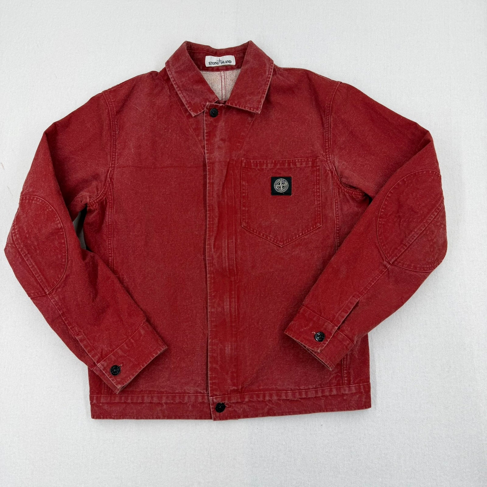 Stone Island Panama Placcato Jacket Burgundy Size Large - photo 9 view