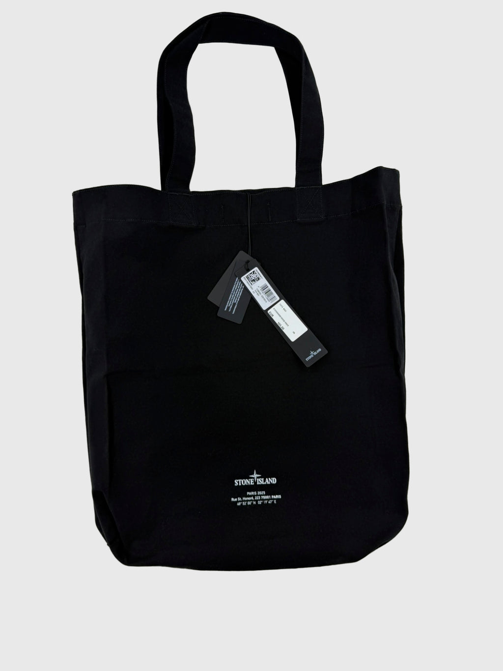 Stone Island Paris 2025 Tote Bag Black Size One Size - front view