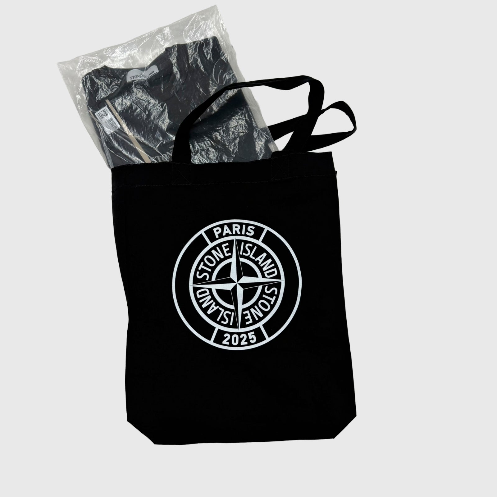 Stone Island Paris 2025 Tote Bag Black Size One Size - label view