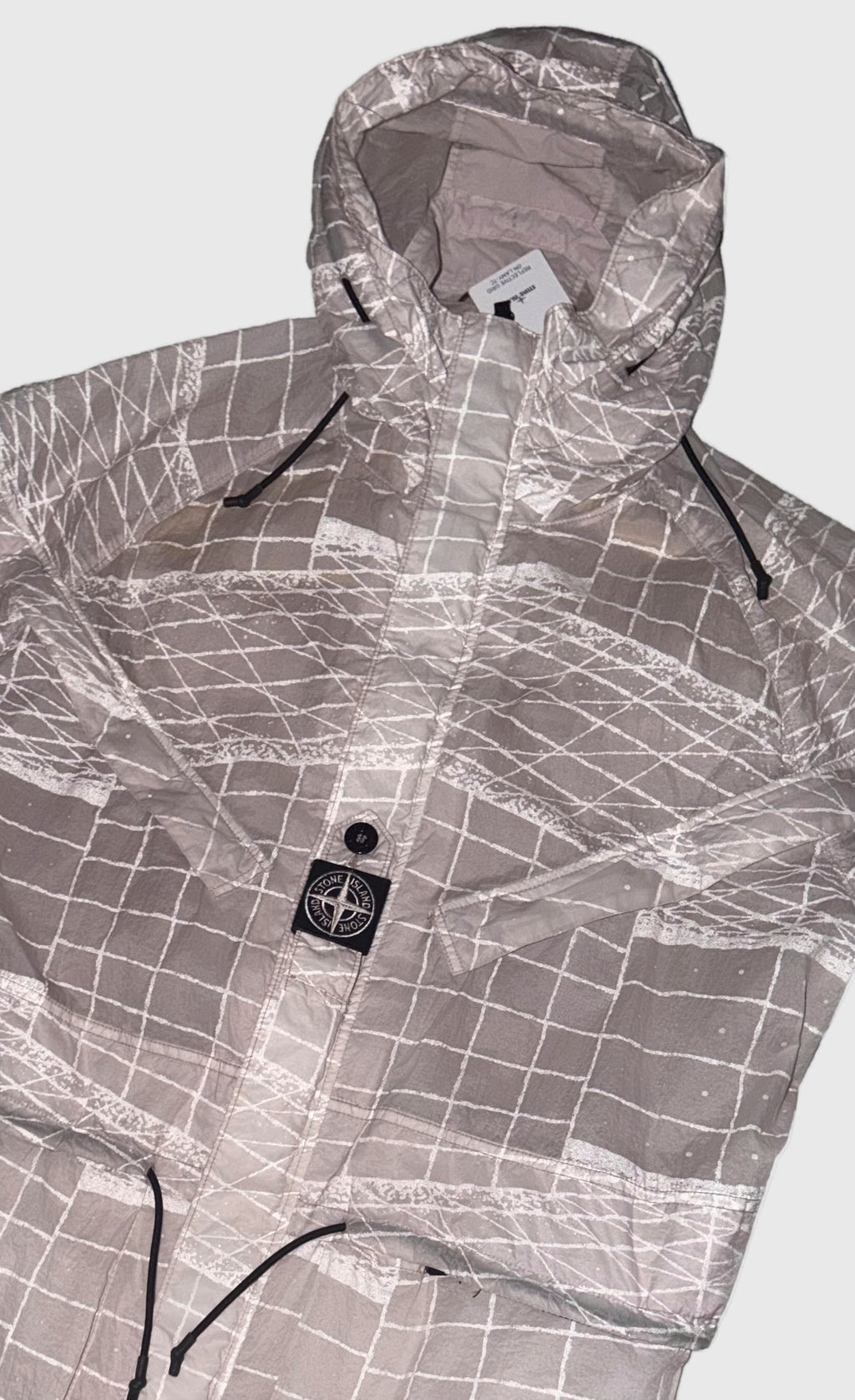 Stone Island Reflective Grid on Lamy-TC Parka Antique Rose Size XL - photo 19 view