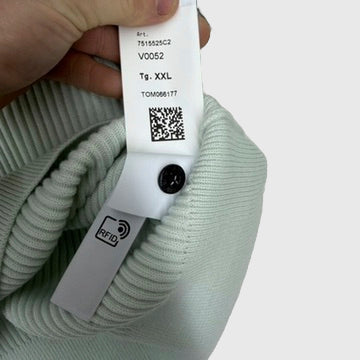 Stone Island Ribbed Wool Turtleneck Sage Green Size XXL - extra-2 view